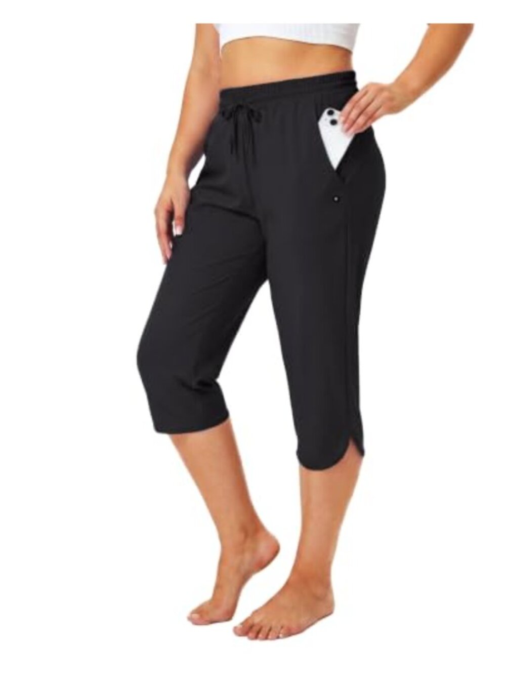 FitsT4 Sports Women's Swim Capris Quick Dry UPF 50+ Modest Swim Bottoms Mesh